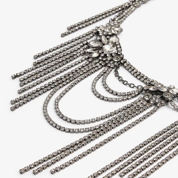 Express Draped Fringe Chain Necklace - Picture 3 of 9